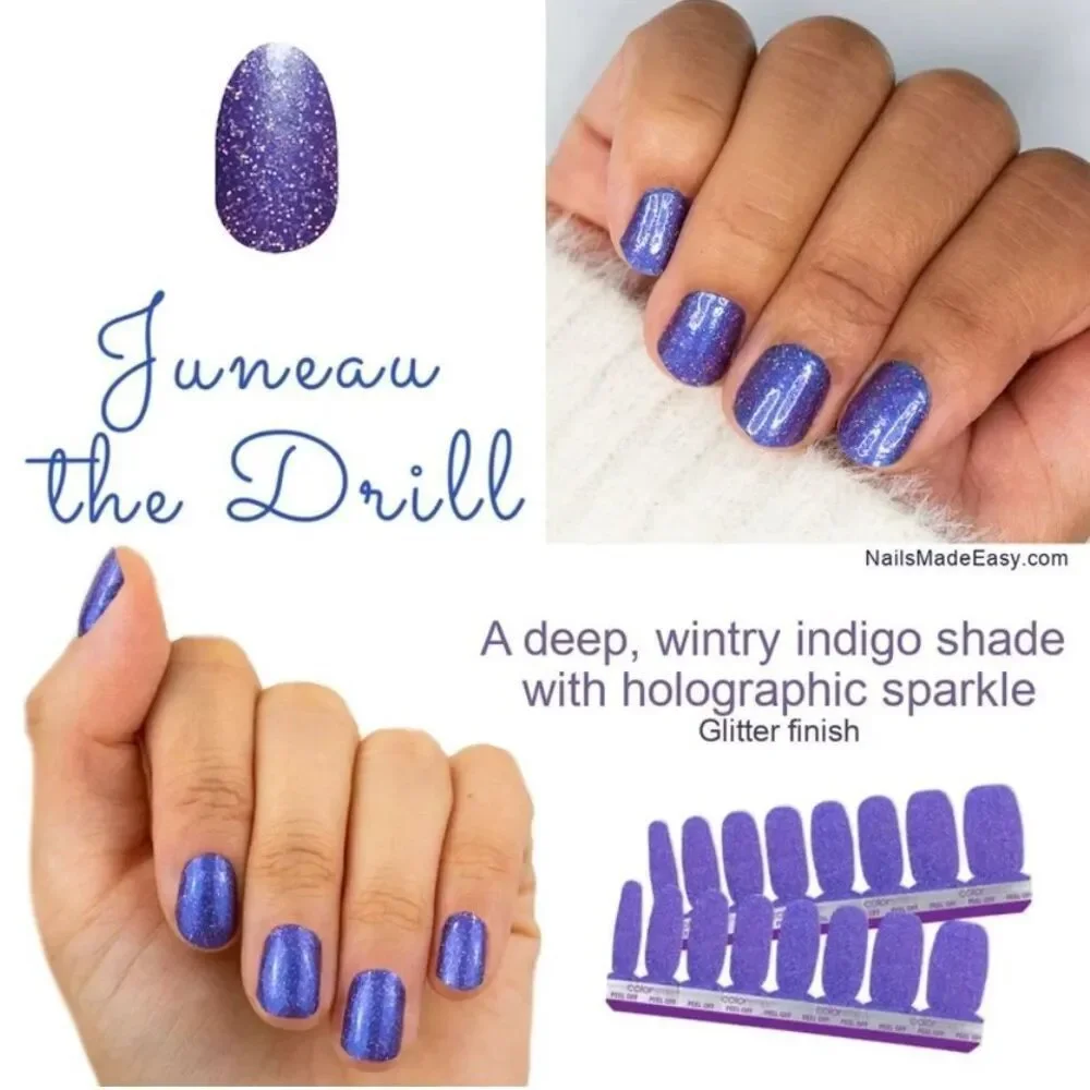 Juneau the Drill Color Street Pink Glitter Press-On Nails